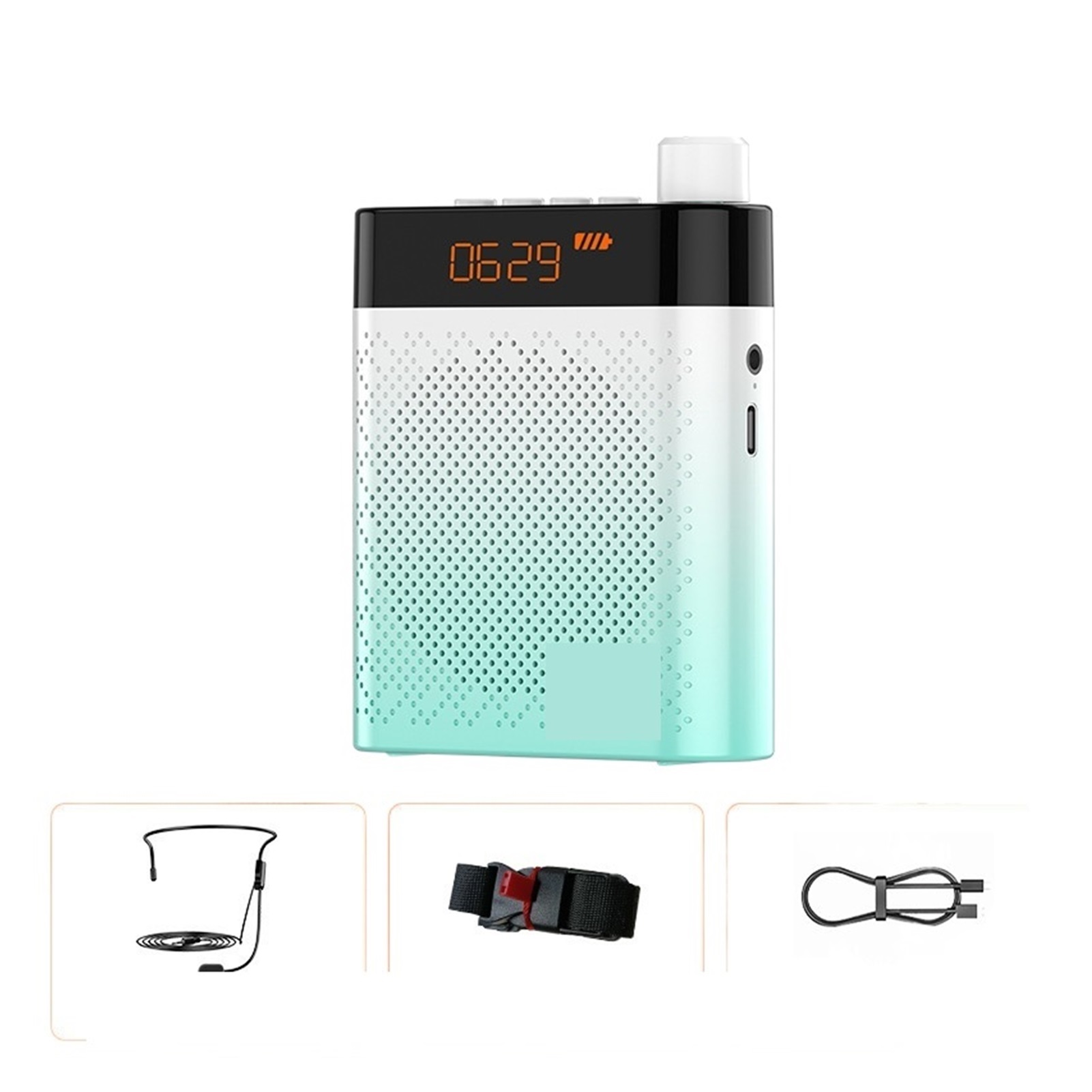K6 Sound Amplifier Bluetooth FM Radio Loudspeaker Microphone Voice Amplifier Booster Megaphone Speaker For Teaching Sales ,Easy to Operate