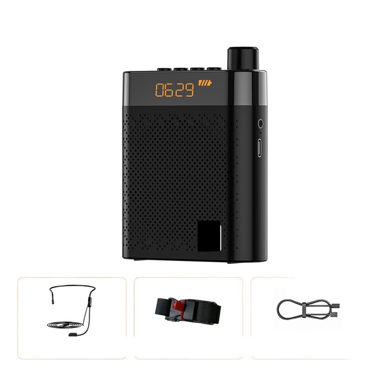 K6 Sound Amplifier Bluetooth FM Radio Loudspeaker Microphone Voice Amplifier Booster Megaphone Speaker For Teaching Sales ,Easy to Operate