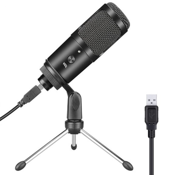 K669 RGB Cardioid Condenser USB Recording Microphone, Plug & Play Gaming Vocal Voice Over Mic Compatible With IPhone Android Windows Laptop Desktop Computer,48kHz 16bit