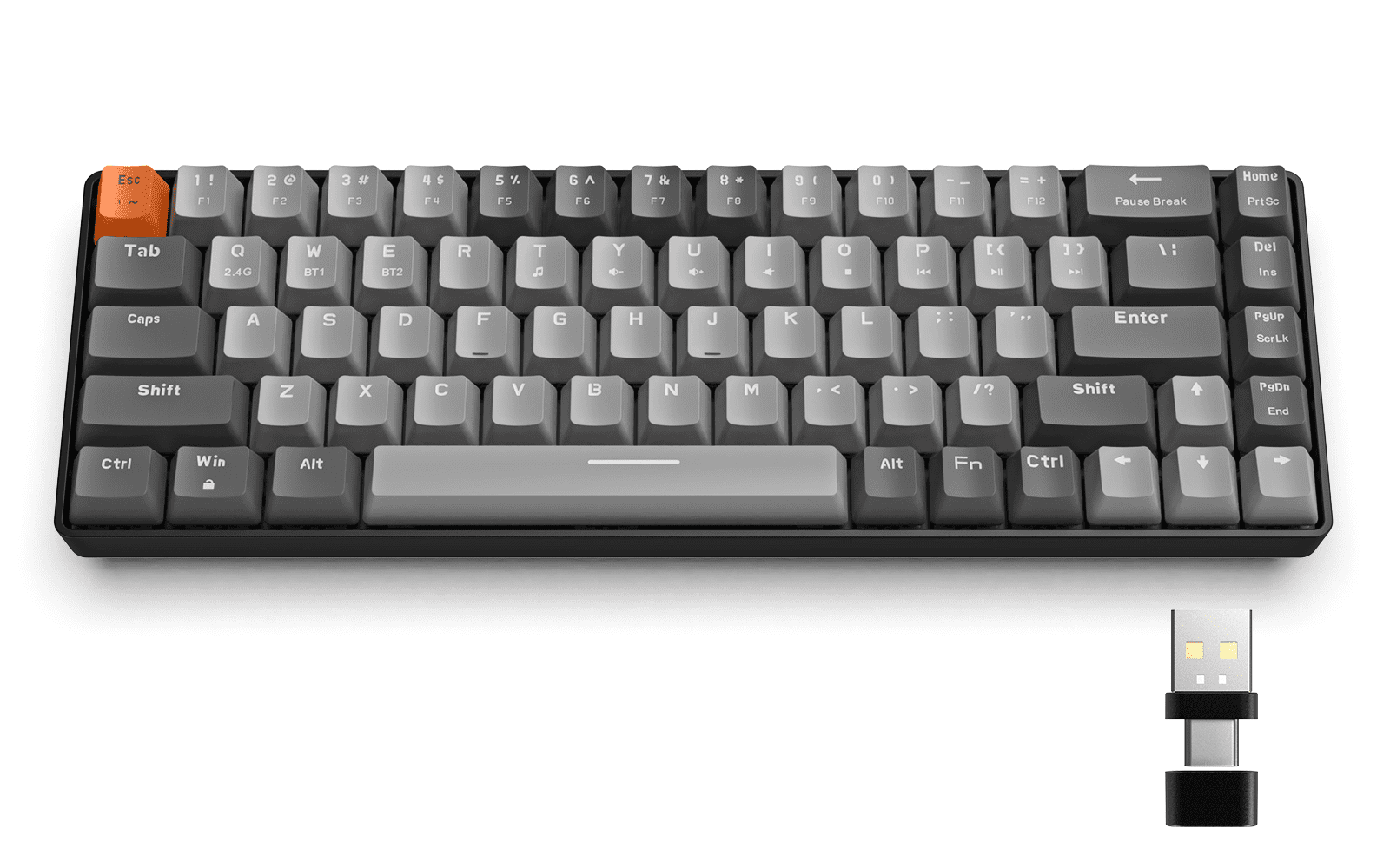K68 60 Wireless Mechanical Keyboard, Bluetooth 5.0/2.4GHz Compact 68