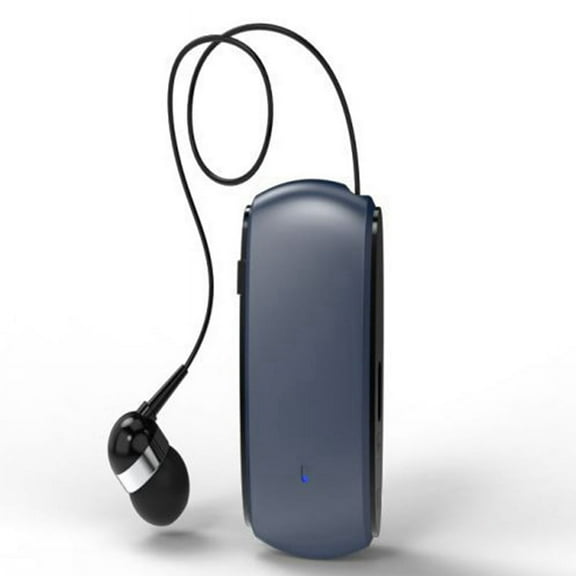 K68 Bluetooth Headset Lavalier Retractable Plug-In Card Single Earphone Multifunctional Clip Headset MP3 Player Blue