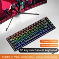K68 Wired Mechanical Keyboard 10Kinds of Colorful Lighting Gaming and