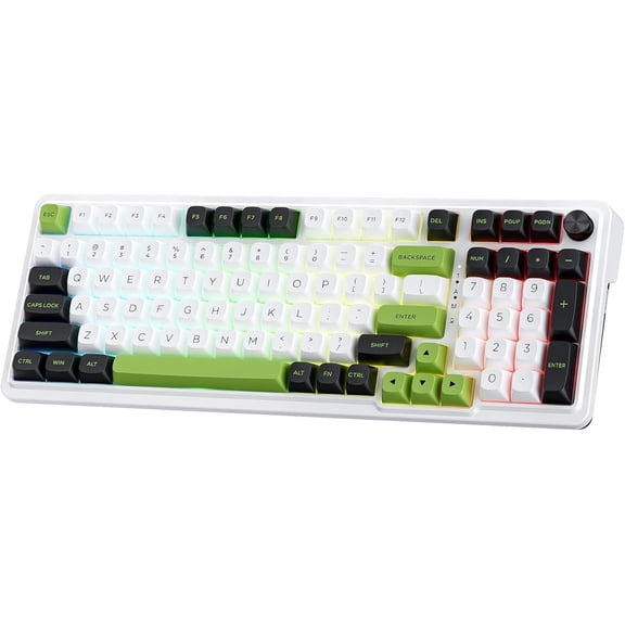 K686 PRO 98   Gasket RGB Gaming Keyboard, 3-Mode PBT Mechanical Keyboard w/Hot-Swap Socket, Dedicated Knob Control & 5-Layer Noise Dampening, Custom Linear