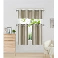 thumbnail image 1 of K7 Taupe 3-Piece Insulated Blackout Curtain Treatment with Grommets for Small Windows , Set Includes Two (2) Panels 28"W x 24"L Each and One (1) Matching Valance 56"W x 14"L, 1 of 1