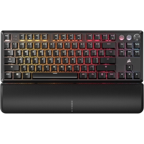 K70 PRO TKL RGB Tenkeyless Mechanical Wired Gaming Keyboard Pre-Lubed Hall Effect MGX Hyperdrive Adjustable Switches, Simultaneous SOCD and Rapid Trigger, ABS Double-Shot, QWERTY NA Black