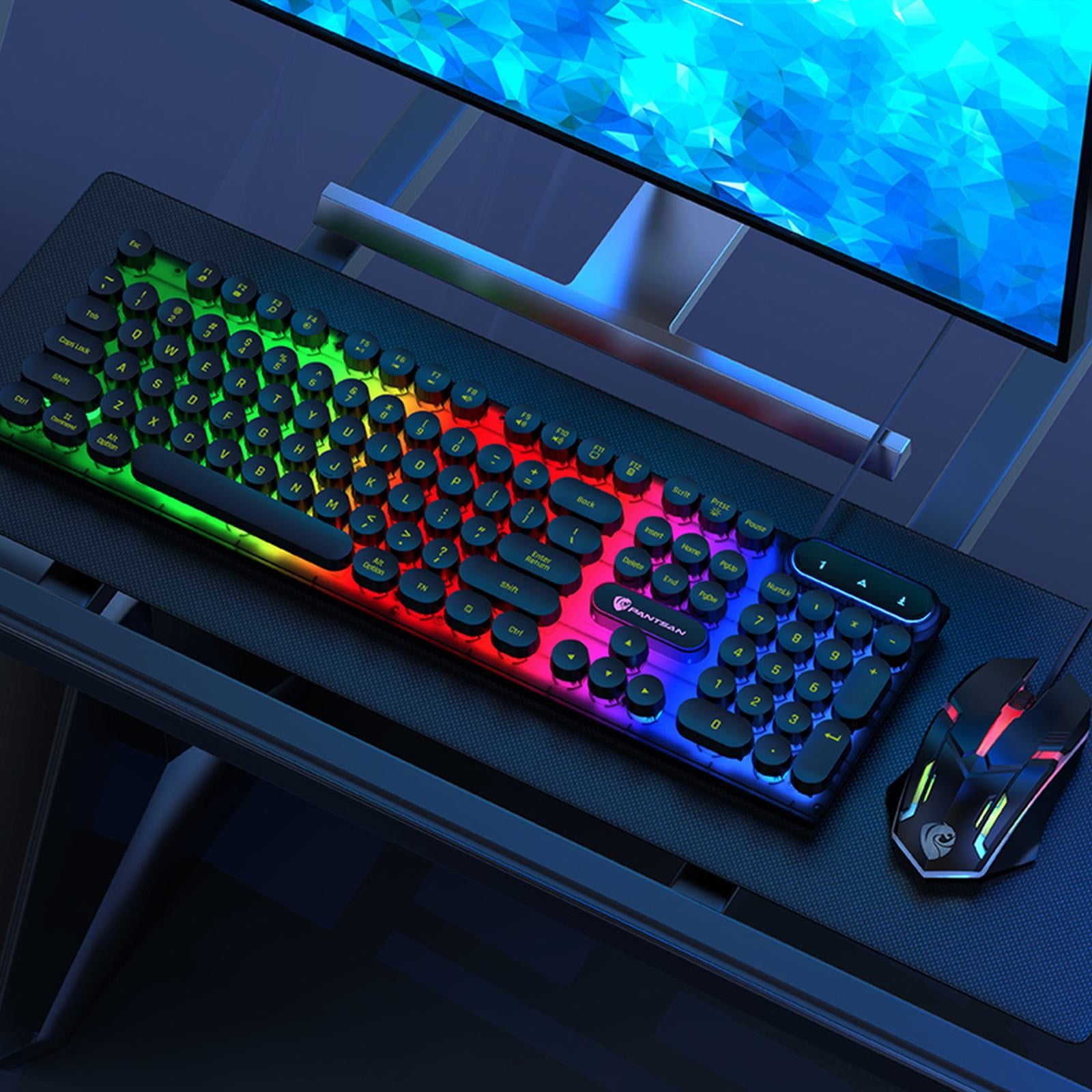 K740 Keyboards Gamer Wireless Light Keyboard Lighted Keyboard Light up