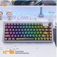 thumbnail image 1 of K75 Mechanical Keyboard Hot Swap RGB 82 Keys Wired Keyboard (Black Transparent), 1 of 8