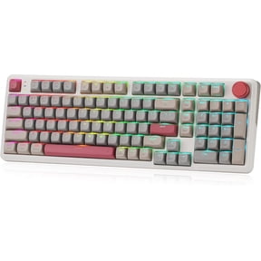 K768 PRO 100 Gasket RGB Gaming Keyboard, Massive 8000 mAh PBT Mechanical Keyboard w/Hot-Swap Socket, Dedicated Knob Control & 5-Layer Noise Dampening, Custom Yolk Linear