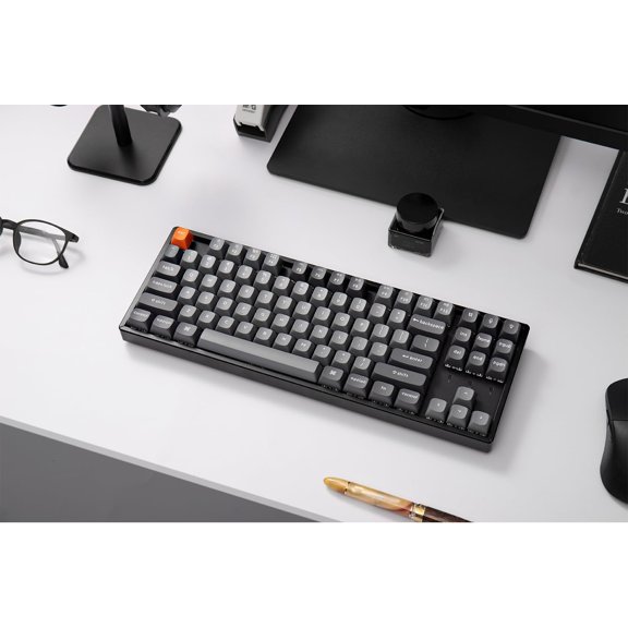 K8 Max QMK Wireless Custom Mechanical Keyboard, TKL 80% Layout Bluetooth/2.4G/USB-C Programmable, RGB Backlit Hot Swappable Super Red Switch NKRO for Mac/Windows/Linux