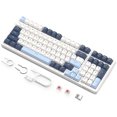 thumbnail image 1 of K8 Wireless Mechancial Gaming Keyboard Hot-Swappable with Rainbow Backlit Gasket NKRO Bluetooth5.0/2.4G/USB C to A Coiled Cable Linear Red Switch 4000mAh for PS4 PC Win Mac Gamer, 1 of 10