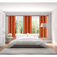 thumbnail image 1 of K86 Linen Blackout Grommet Top, 1 Panel Orange Color Window Treatment Curtain Drapes 63 inch Length 100% light Blocking & Privacy For Bedroom Décor, 1 of 5