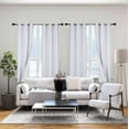 thumbnail image 1 of K86 Set of 2 Panels 100% Blackout Window Curtain Drapes Top Grommets 84" Long White Color Full Room Darkening, 1 of 5