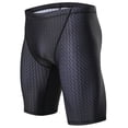 thumbnail image 1 of K898 Men's Swim Jammers UPF50+, Swim Training Printed Jammer Swimsuit Endurance Compression for Men (Geometry Strip, M), 1 of 7