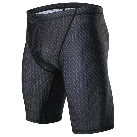 K898 Men's Swim Jammers UPF50+, Swim Training Printed Jammer Swimsuit Endurance Compression for Men (Geometry Strip, M)