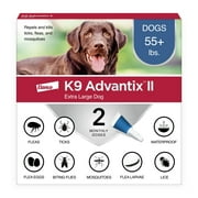 K9 Advantix II Monthly Flea & Tick Prevention for XL Dogs 55 lbs+, 2-Monthly Treatments