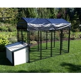 K9 Condo 4' X 8' Dog Run With K9 Cabin Dog House Combination-Basic ...