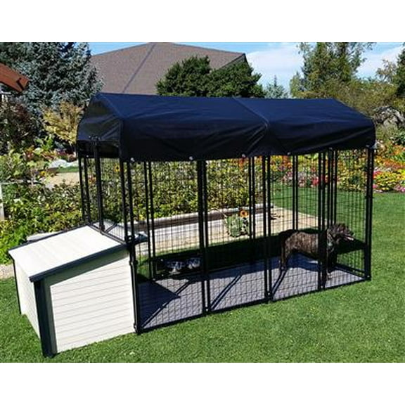 K9 Condo 4' X 8' Dog Run With K9 Cabin Dog House Combination-Ultimate