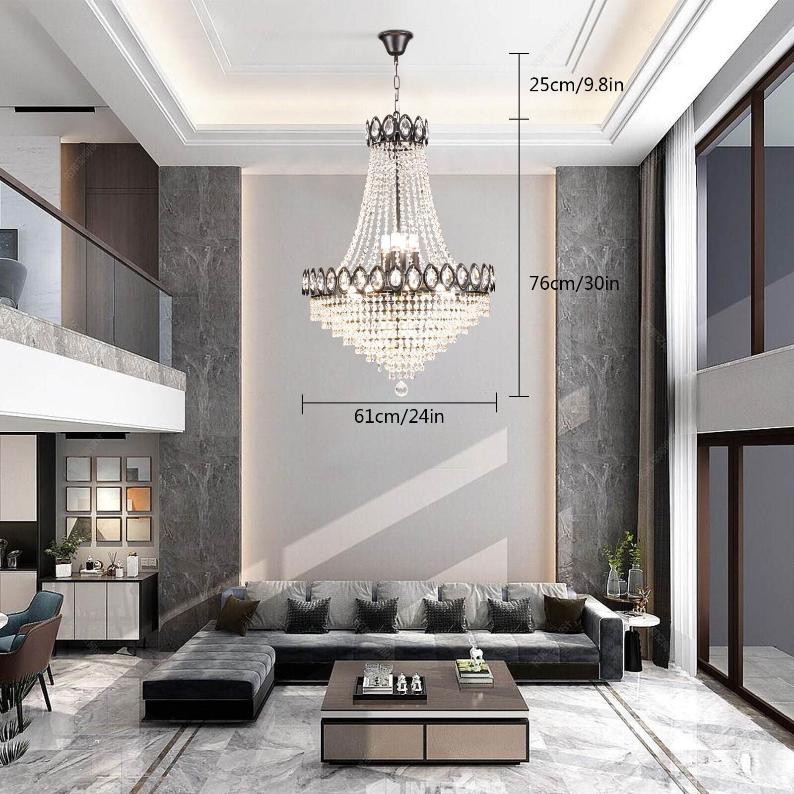 K9 Crystal Modern Elegant Chandelier Ceiling Pendant Light Lighting Lamp Fixture