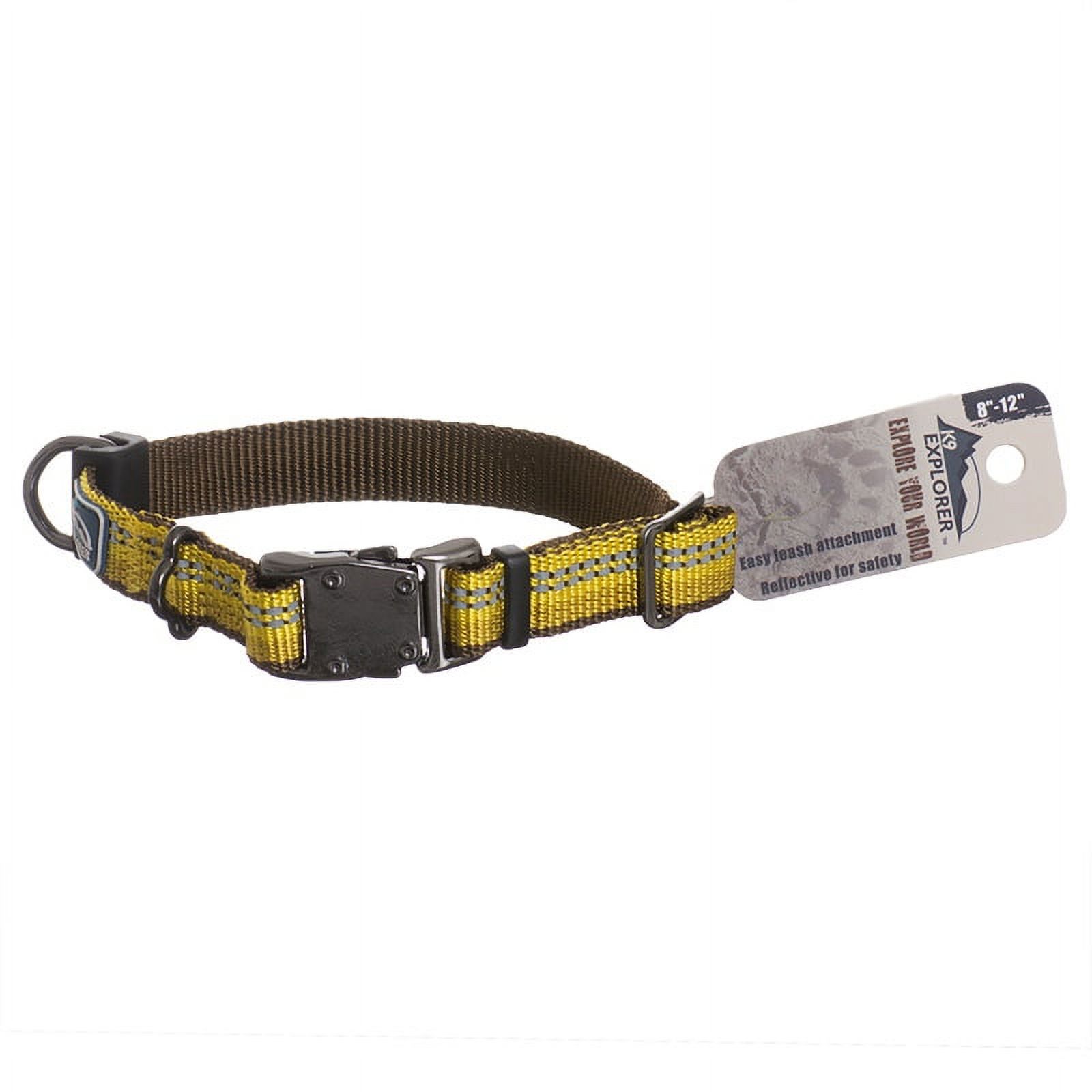 K9 Explorer Reflective Adjustable Dog Collar Goldenrod 8\"12\" Long
