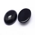 thumbnail image 1 of K9 Glass Cabochons Oval Flat Back Cabochons Black 18x13x6mm, 1 of 2