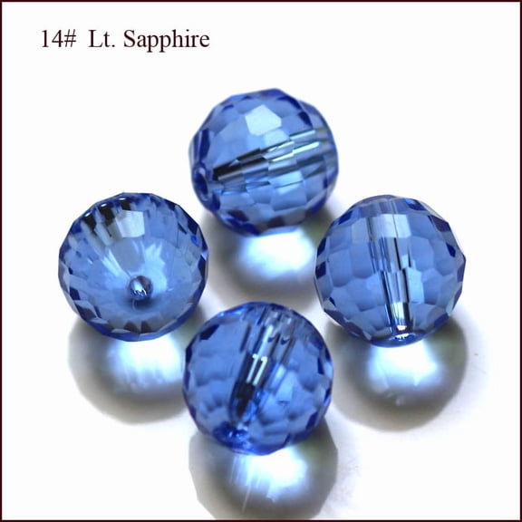 K9 Glass Imitation Austrian Crystal Beads Grade AAA Faceted Round Cornflower Blue 6mm Hole: 0.7~0.9mm