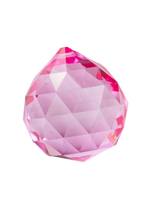 K9 Glass Pendants Teardrop Hot Pink 30mm DIY