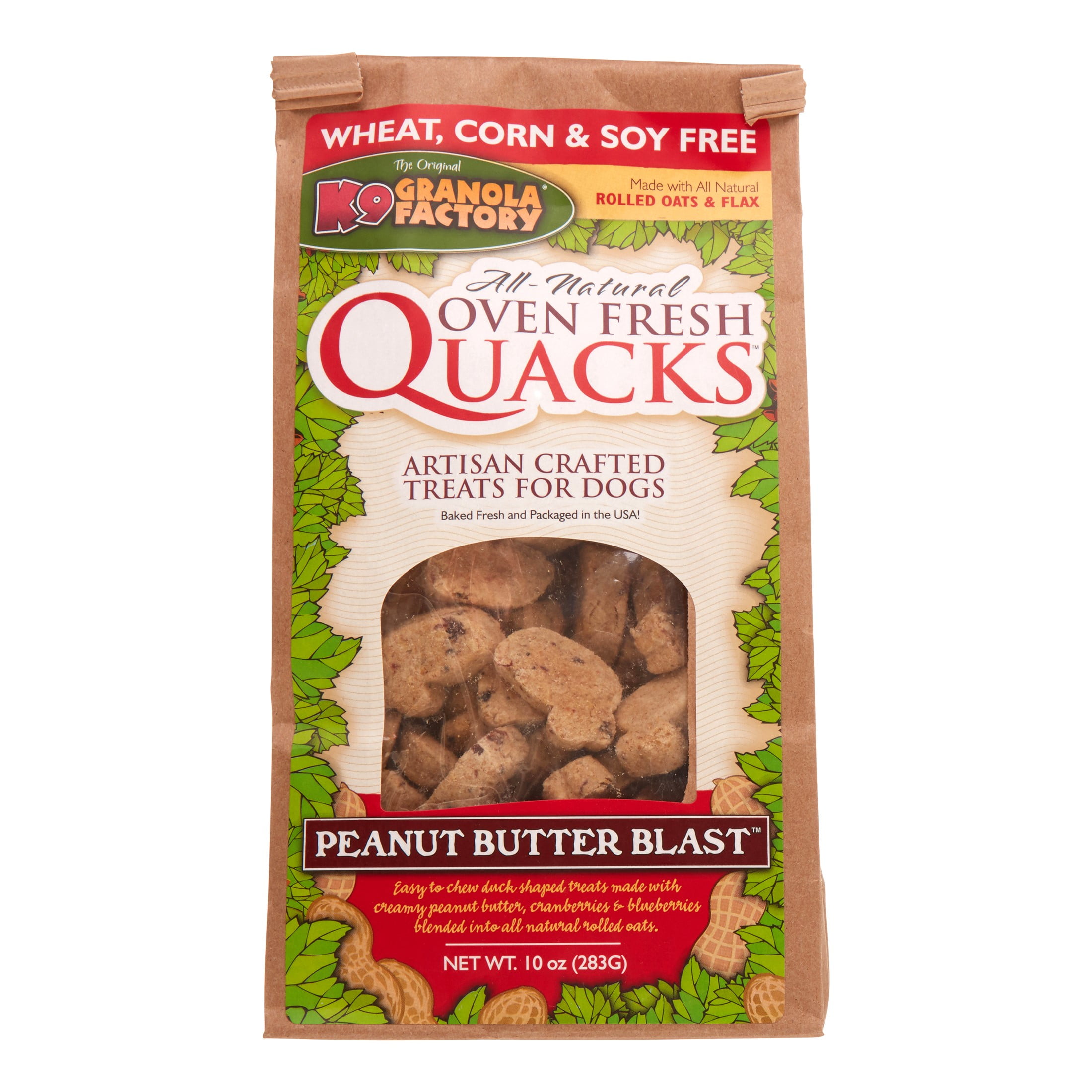 K9 Granola Quacks Peanut Butter Blast Dog Treats, 10 Oz
