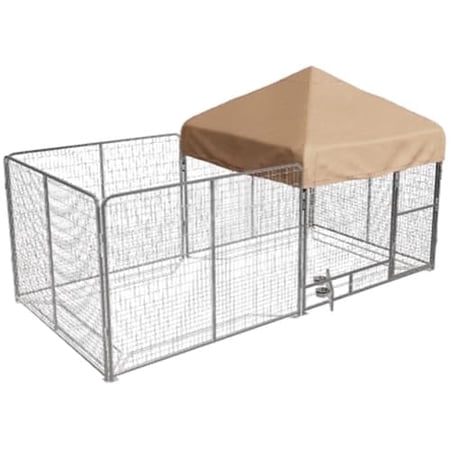 K9 Kennel Modular Complete Galvanized Steel Yard Kennel 8' x 16'