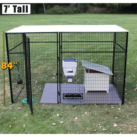 K9 Kennel Store 7' Tall 6 X 12 Welded Wire Ultimate Dog Kennel System