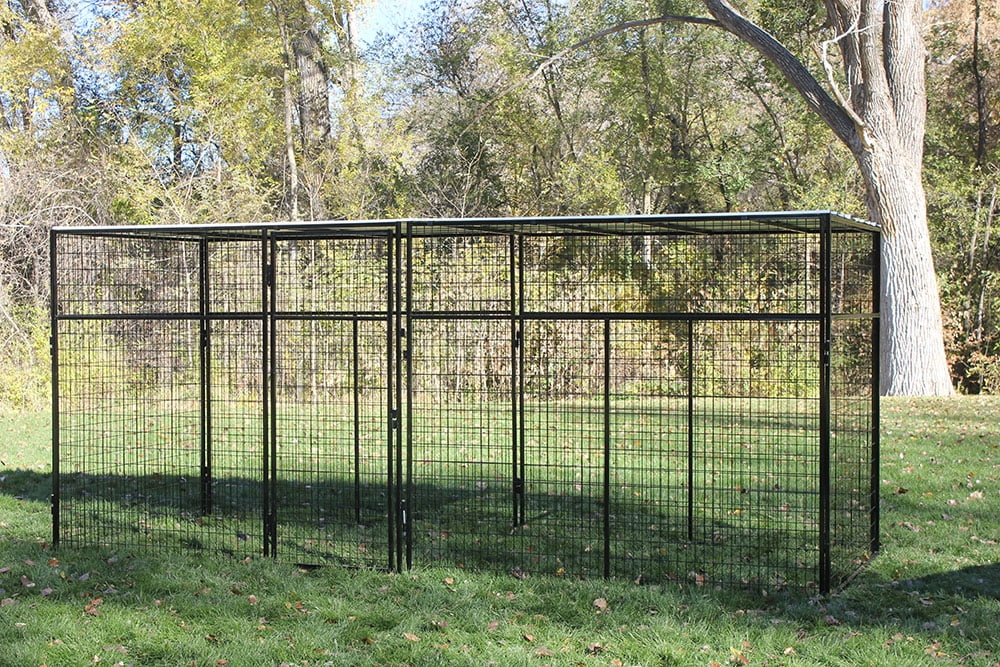 K9 Kennel Store 7'Tall 8’ X 16’ Welded Wire Complete Dog Kennel System