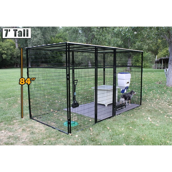 K9 Kennel Store 7' Tall 8 X 16 Welded Wire Ultimate Dog Kennel System