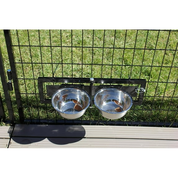 K9 Kennel Store Dog Kennel-Run Swivel Bowl Feeding & Watering System