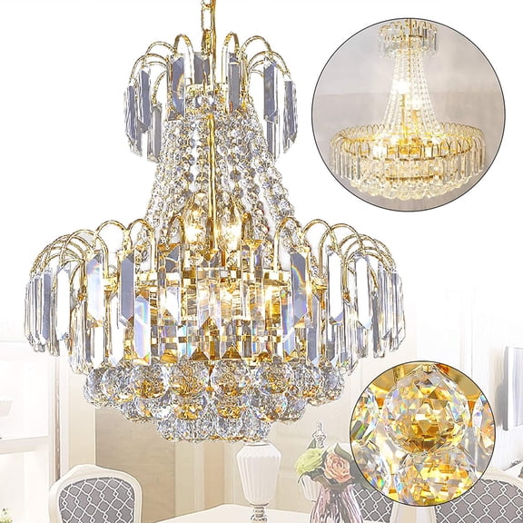 K9 Modern Crystal Chandelier E12 Ceiling Light Luxury Pendant Lamp Lighting for Bedroom Living Room Dining Room Hotel Restaurant Home Lighting Fixture