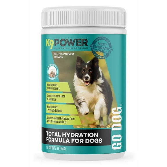 K9 Power Go Dog, Hydration & Performance Drink Mix for Active Dogs, 1lb