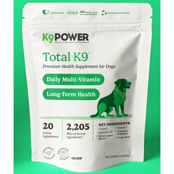 K9 Power Total K9, Daily Health & Wellness Supplement for Dogs, 1lb