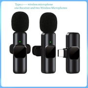 K9 Professional Microphone Wireless Lavalier Microphone for Android Type C iPhone Live Broadcast Gaming Recording Interview Vlog