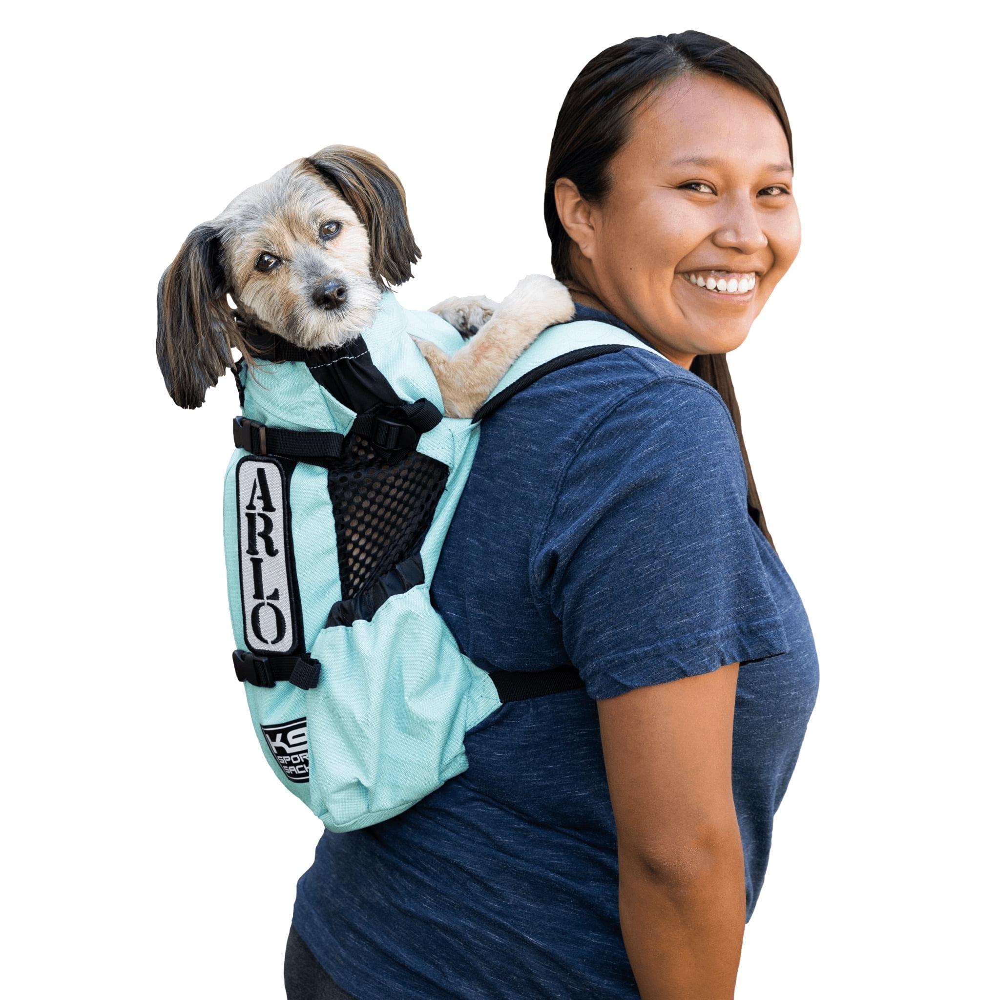 Medium Mint Green Soft Sided Dog Carrier Backpack
