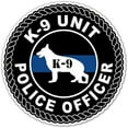 thumbnail image 1 of K9 Unit Police Dog Police Officer Blue Ribbon Seal Vinyl Decal Bumper Sticker5” X 5”, 1 of 3