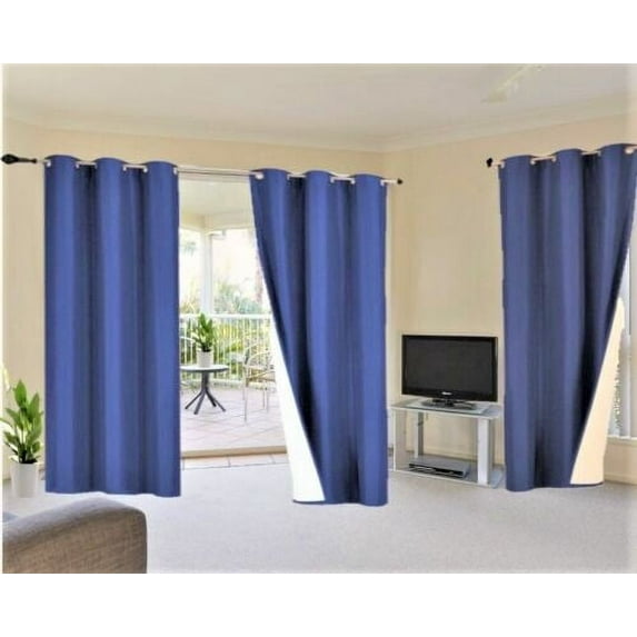 K92 Hotel Quality Grommet Top, 1 Panel Royal Thermal Blackout Full Room Darkening For Big Window Curtain Drapes 108" Length