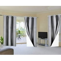 K92 Hotel Quality Grommet Top, 1 Panel Silver Thermal Blackout Full Room Darkening For Big Window Curtain Drapes 108" Length