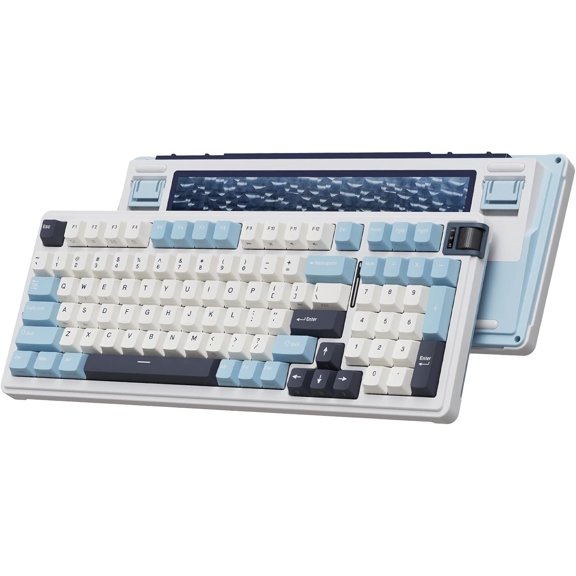 K98 Mechanical Keyboard with Number Pad & Volume Knob, Triple Mode BT/2.4G/USB-C Gaming Keyboard, Gasket Mount, PBT Keycaps, Hot Swappable, Creamy Sounding