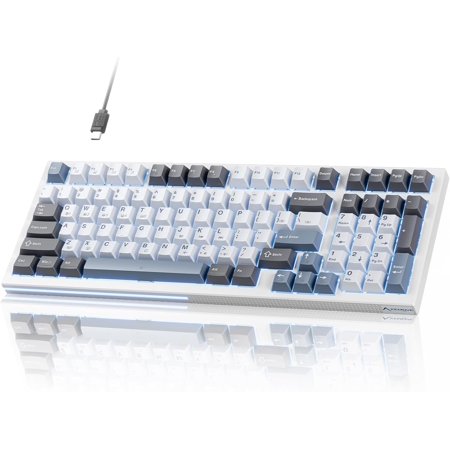 K98SE Mechanical Gaming Keyboard, 98 Backlit Programmable, 96% Wired Computer Keyboard with Double Sound Dampening , Pre-lubed Brown