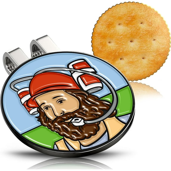 K9King Gilmore Cracker Golf Ball Marker & Magnetic Hat Clip with Bonus Drunk Caddy Marker