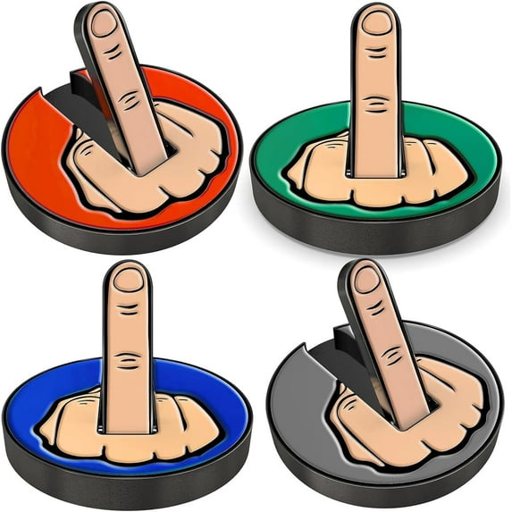 K9King Ball Marker Combo Set with Magnetic Hat Clips – Funny Gift Pack for Golf Lovers, 4 Count