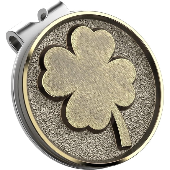 K9King Lucky 4-Leaf Clover Golf Ball Marker Set with Magnetic Hat Clip | Shamrock Golf Gift for Men & Women | Fun Lucky Charm Accessory for Golfers