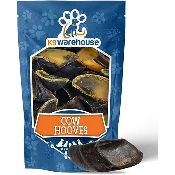 K9warehouse - High-Quality Beef Dog Treats Cow Hooves Dog Chews - 3-4 inch (12 Count, 20-65g) - All Natural Chews - Odor-Free & Rawhide-Free - Ideal for All Breeds & Puppies - Promotes Dental Health