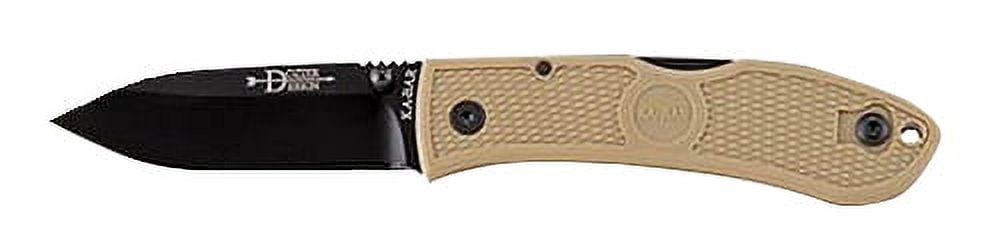 KA-BAR DOZIER FOLDING HUNTER AUS-8A DROP POINT BLADE COYOTE BROWN ZYTEL