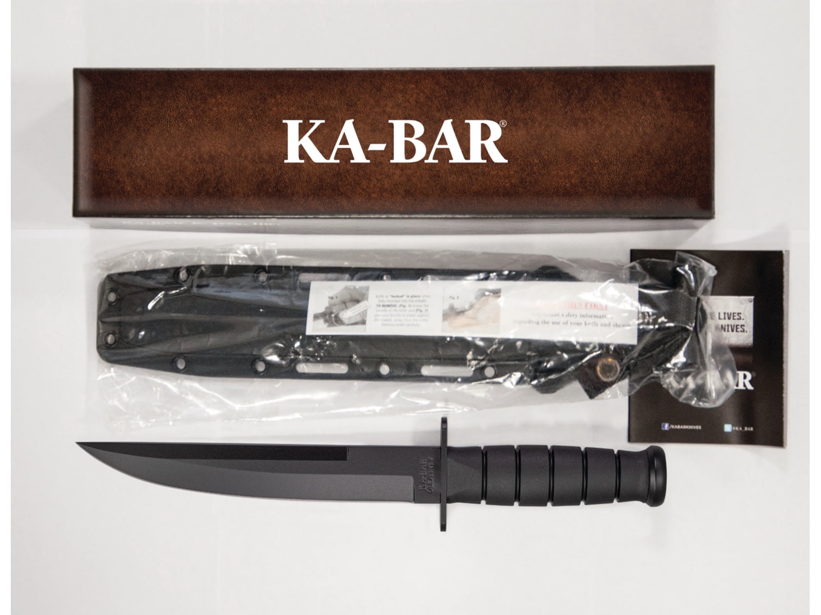 KA-BAR Modified Tanto Fixed 8 in Blade Kraton Handle