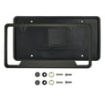 thumbnail image 1 of KA Depot Silicone Back Guard Bottom Cut Out License Plate Holder Matte Flat Black License Plate Frame T304 Stainless Steel + Metal Screw Caps, 1 of 1