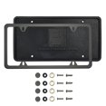 thumbnail image 1 of KA Depot Silicone Back Guard Four Holes Slim License Plate Holder Matte Flat Black License Plate Frame T304 Stainless Steel + Metal Screw Caps, 1 of 1